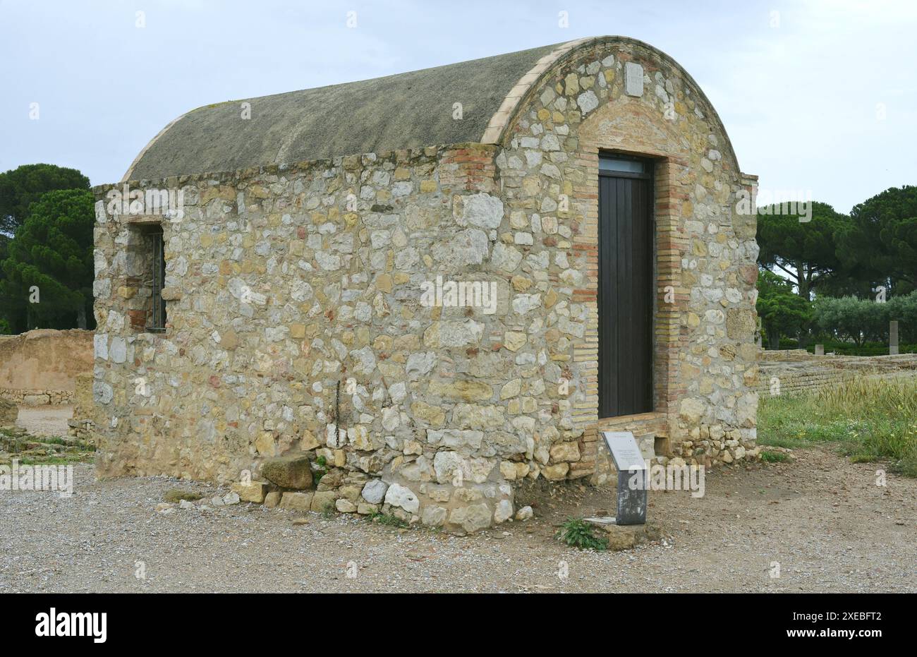 Città romana nell'area archeologica di ​​Ampurias in l'Escala nella regione di Alt Empordá, Catalogna, Spagna Foto Stock