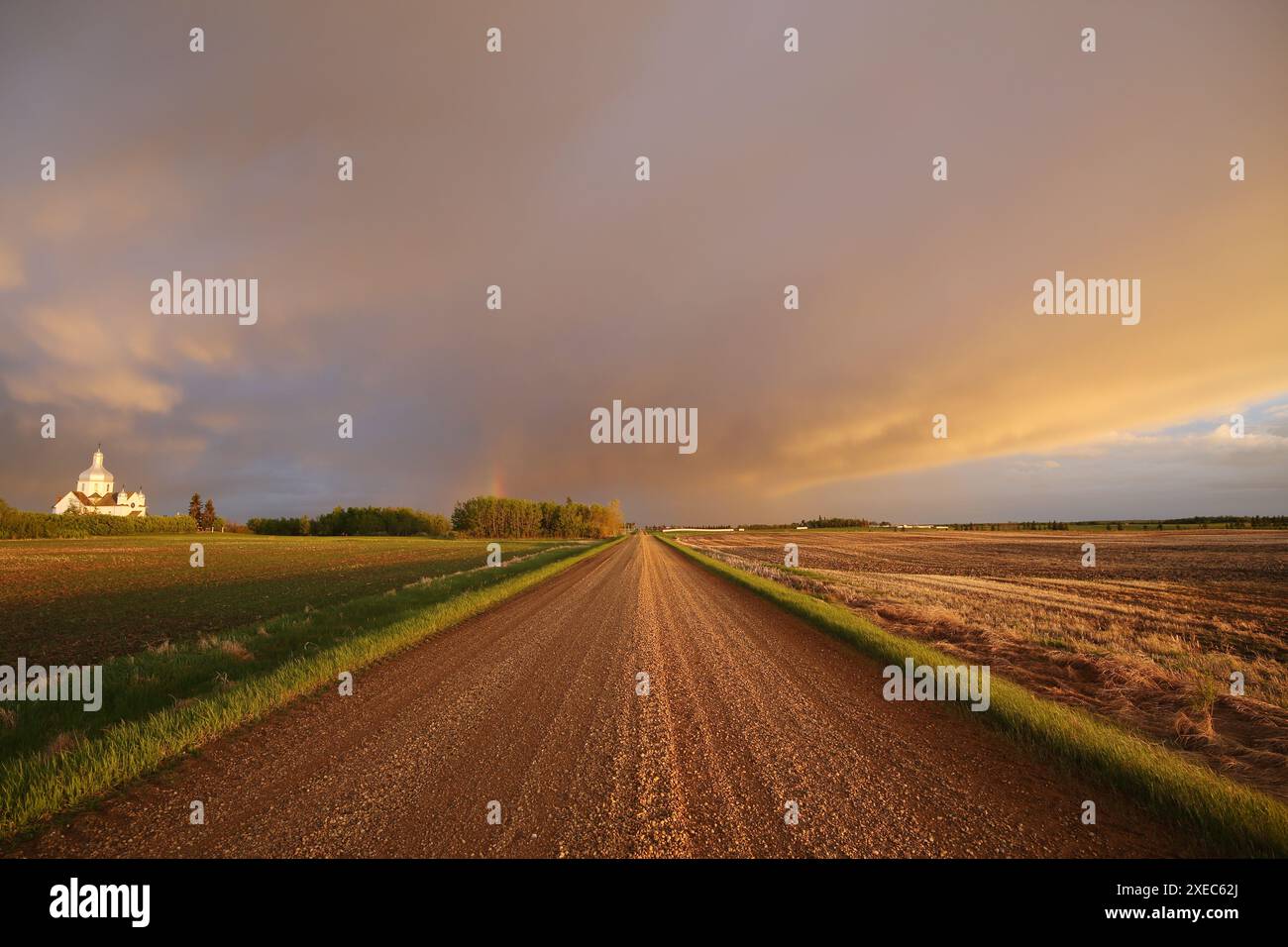 In rapido mutamento del tempo in Alberta, Canada. Foto Stock