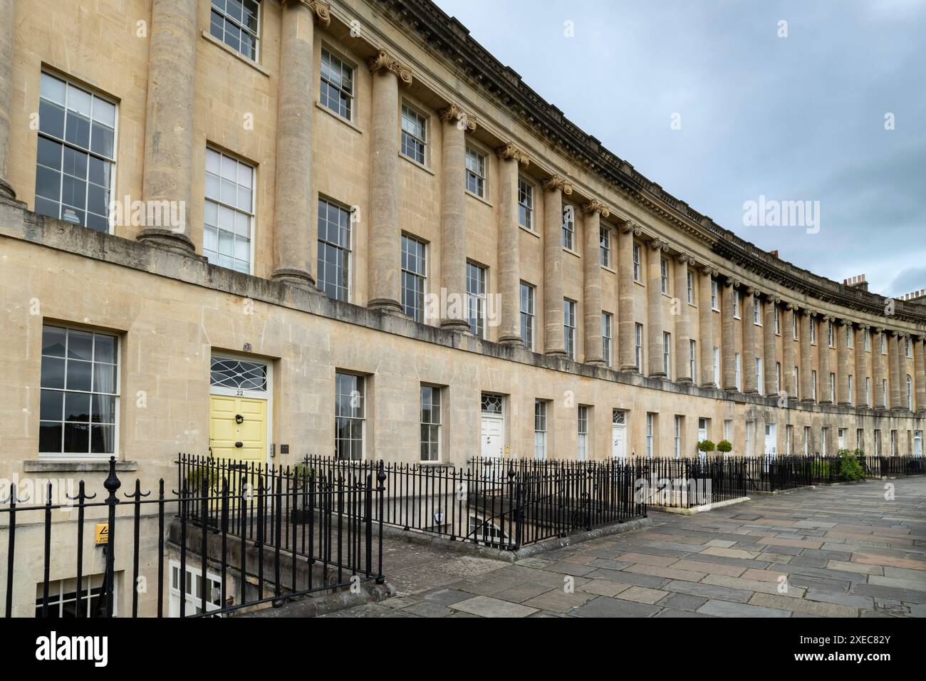 La Royal Crescent di Bath, Somerset, Inghilterra. Estate (giugno) 2019. Foto Stock