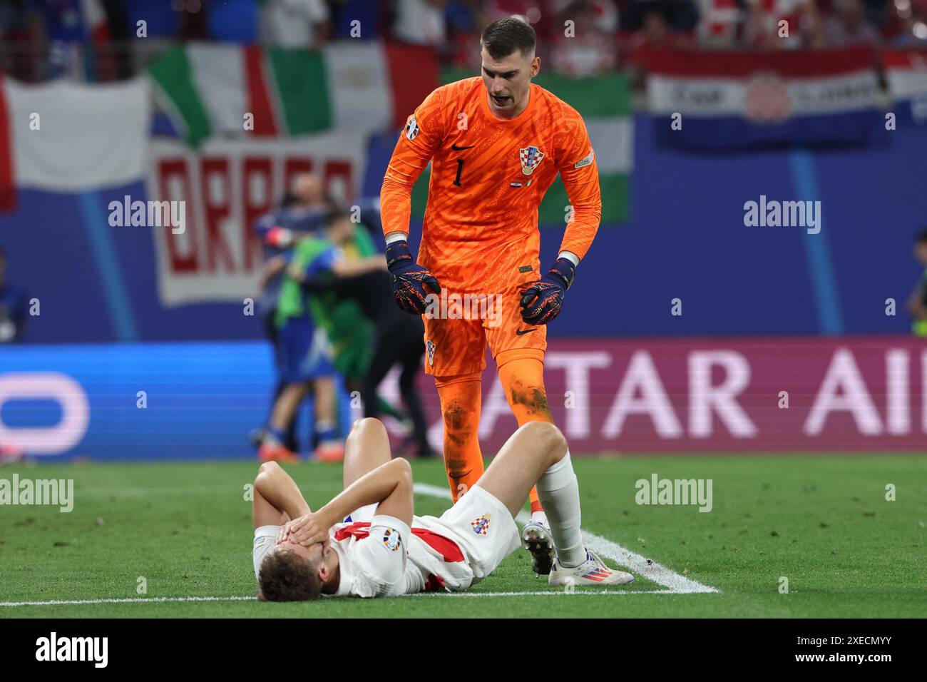 Lipsia, Germania 24.06.2024 Delusione giocatori croati Josip Stanisic
