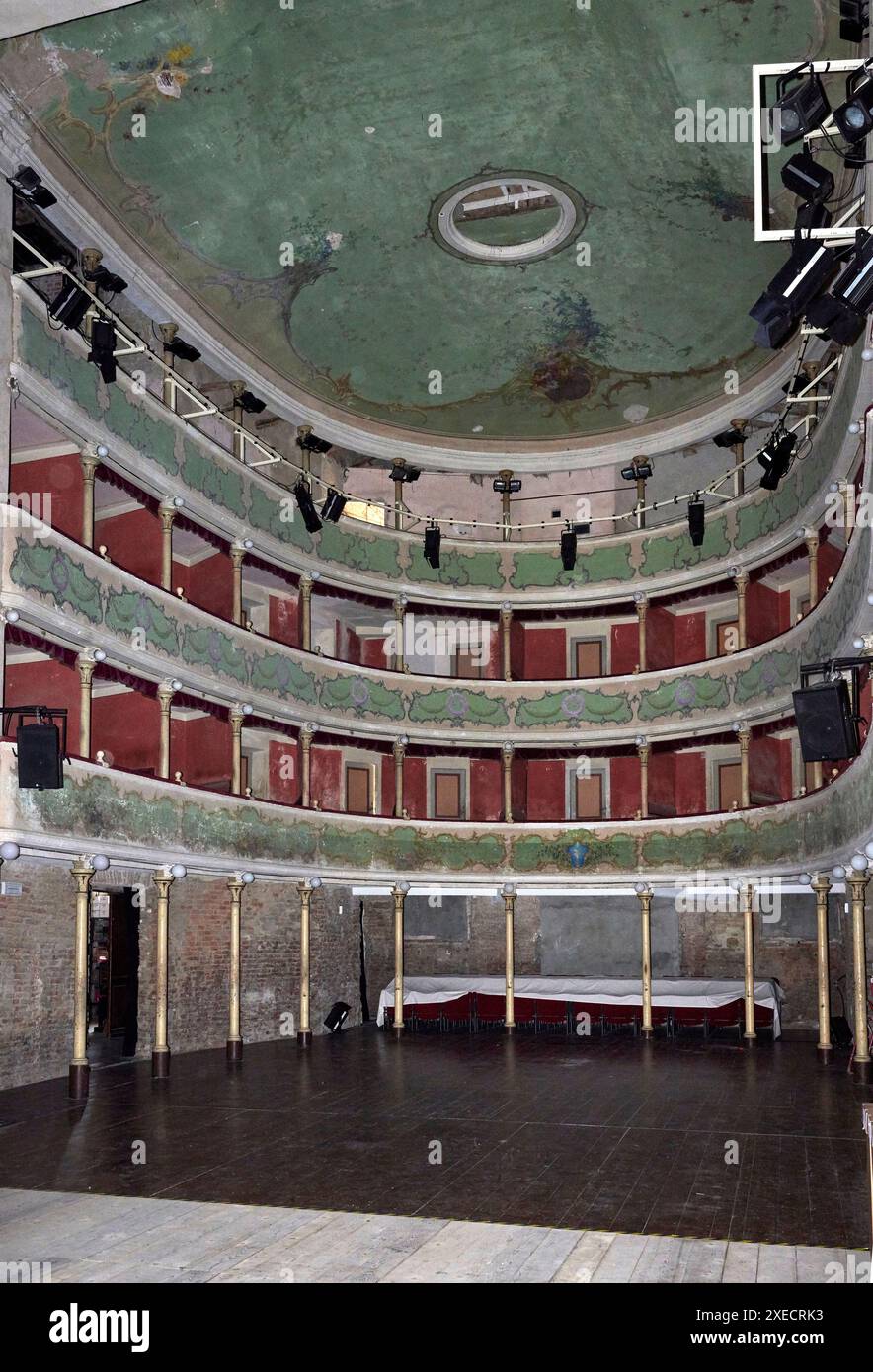 Gualtieri (re), il Teatro sociale del XVIII secolo Foto Stock