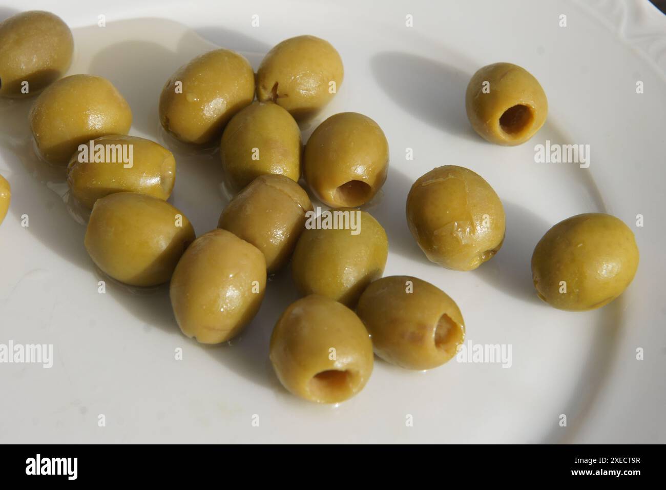 Olea europaea, olive Foto Stock