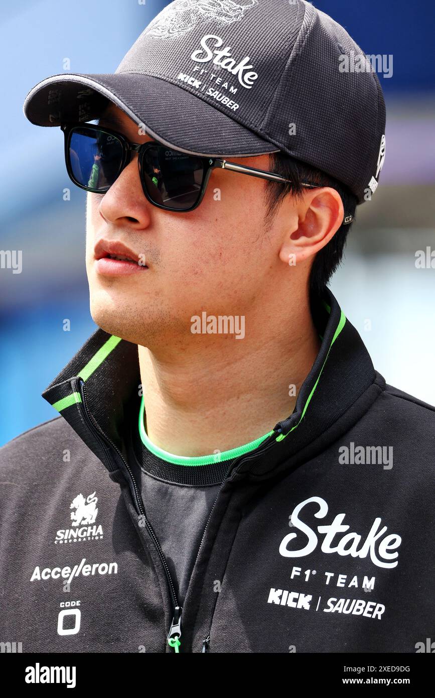 Spielberg, Austria. 27 giugno 2024. Zhou Guanyu (CHN) Sauber. Campionato del mondo di Formula 1, Rd 11, Gran Premio d'Austria, giovedì 27 giugno 2024. Spielberg, Austria. Crediti: James Moy/Alamy Live News Foto Stock