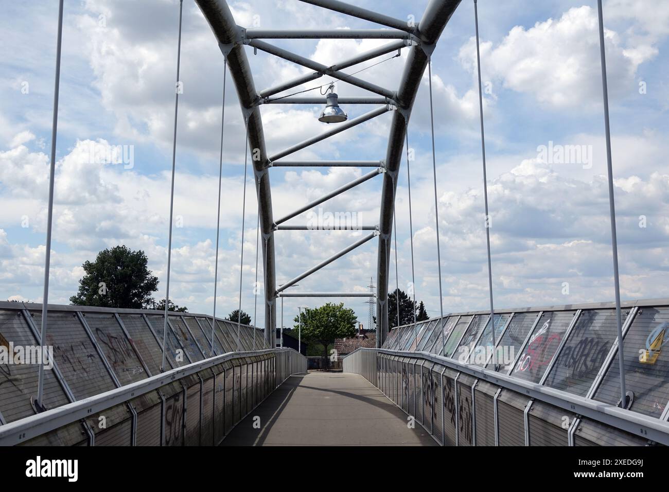 Passerella a Darmstadt-Arheilgen Foto Stock