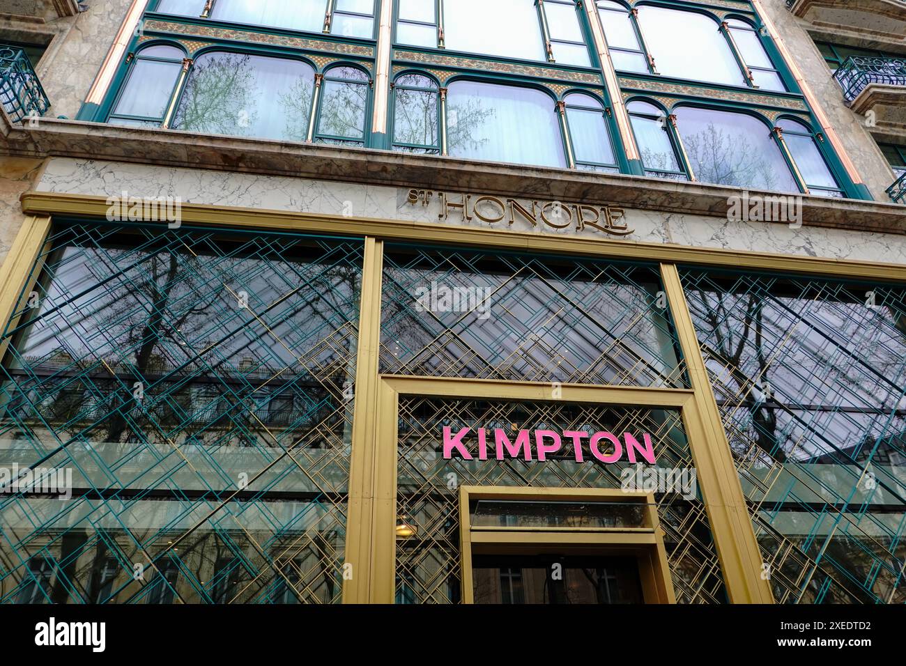 Kimpton St Honoré Parigi, ingresso 25 Boulevard des Capucines, hotel 5 stelle nel 2° arrondissement, Parigi, Francia. Foto Stock
