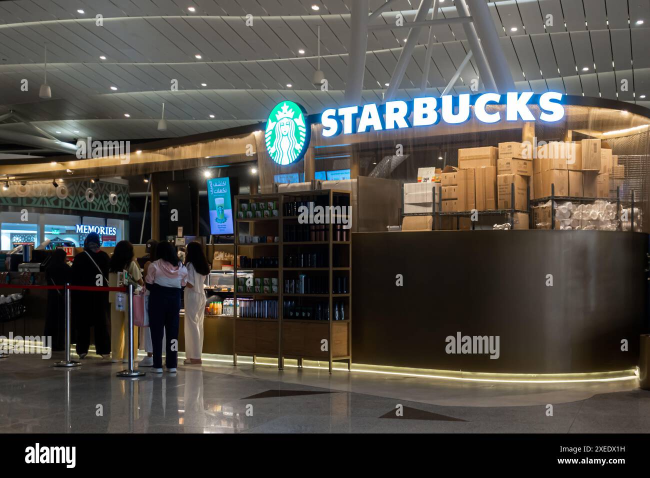 Starbucks Cafe, Airport Jeddah, Arabia Saudita, JED, Asia Foto Stock