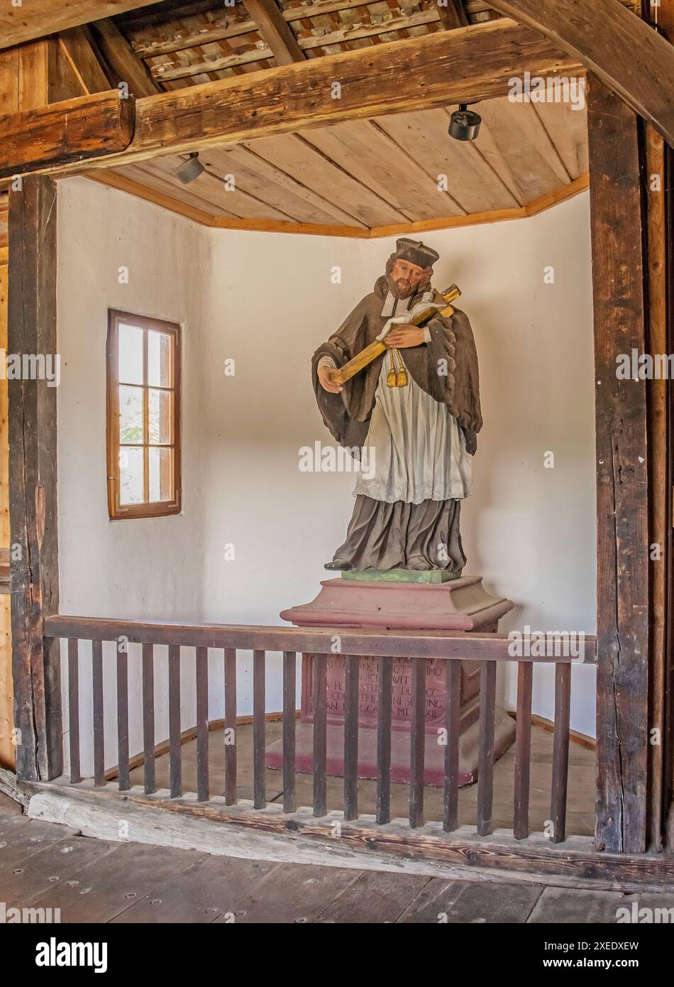 St. Nepomuk sul ponte di legno, Bad-SÃ¤ckingen Foto Stock