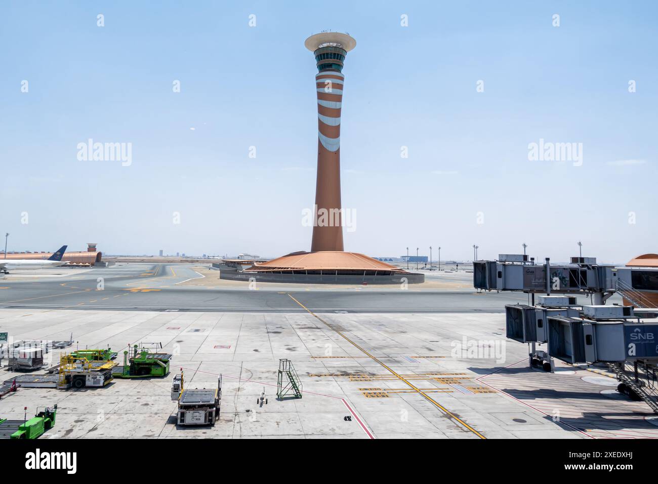 KAIA Air Traffic Control Tower (ATC) irport Jeddah, Arabia Saudita, JED, Asia Foto Stock