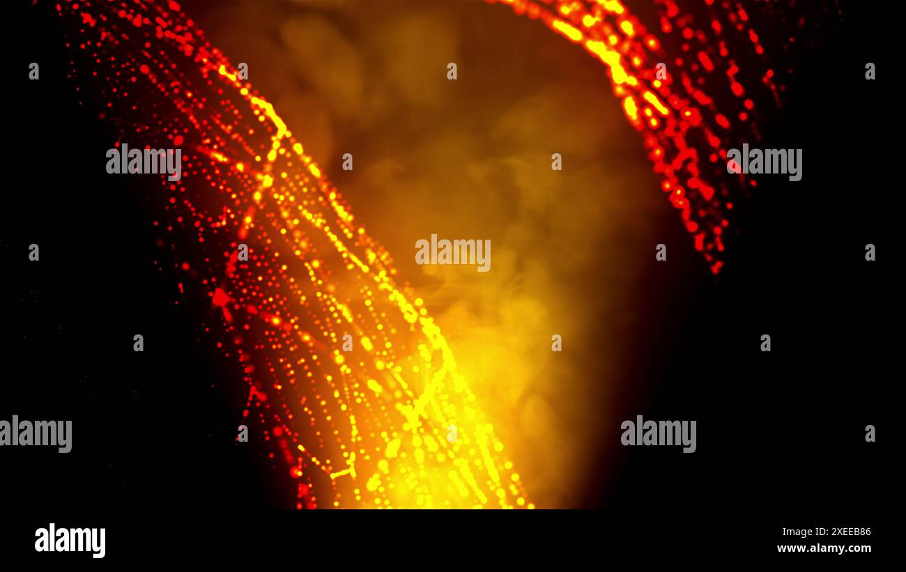 Luce dorata e polvere Foto Stock