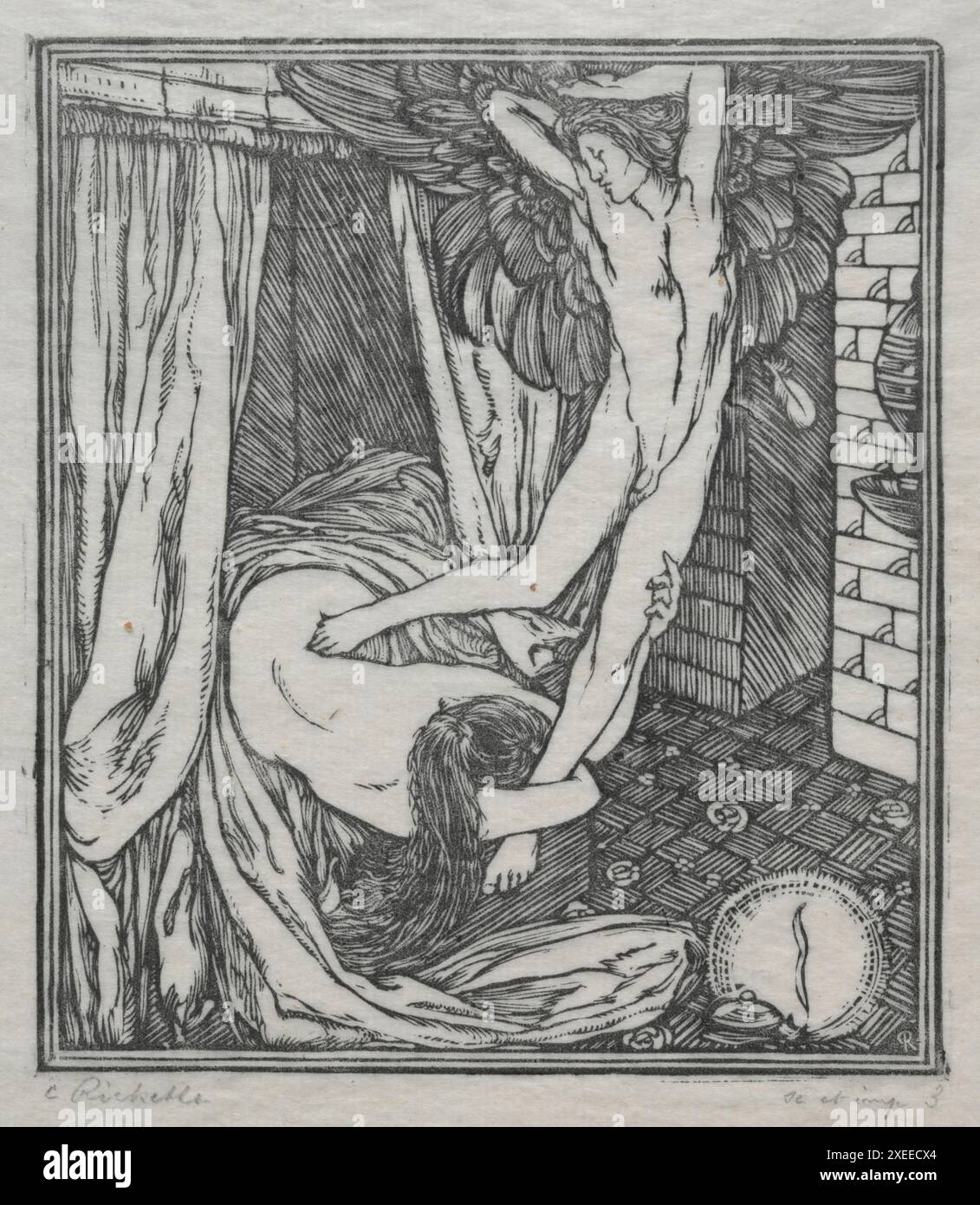 Dell'amore di Cupido e Psiche il volo di Cupido, 1901. Charles de Sousy Ricketts (britannico, 1866–1931 Foto Stock