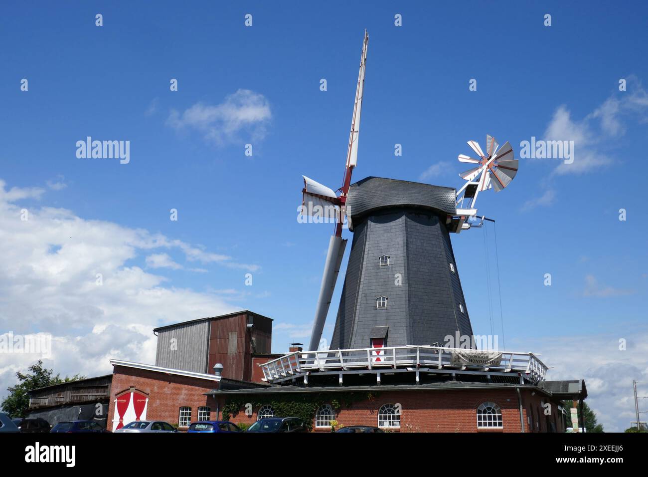 Mulino a vento olandese a Bardowick, Germania Foto Stock