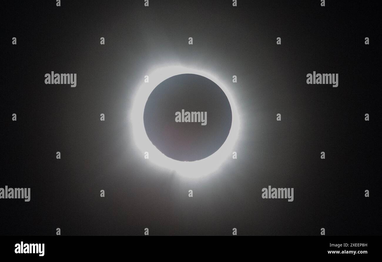 Total Solar Eclipse, visto da Dublino, Ohio, 8 aprile 2024 Foto Stock