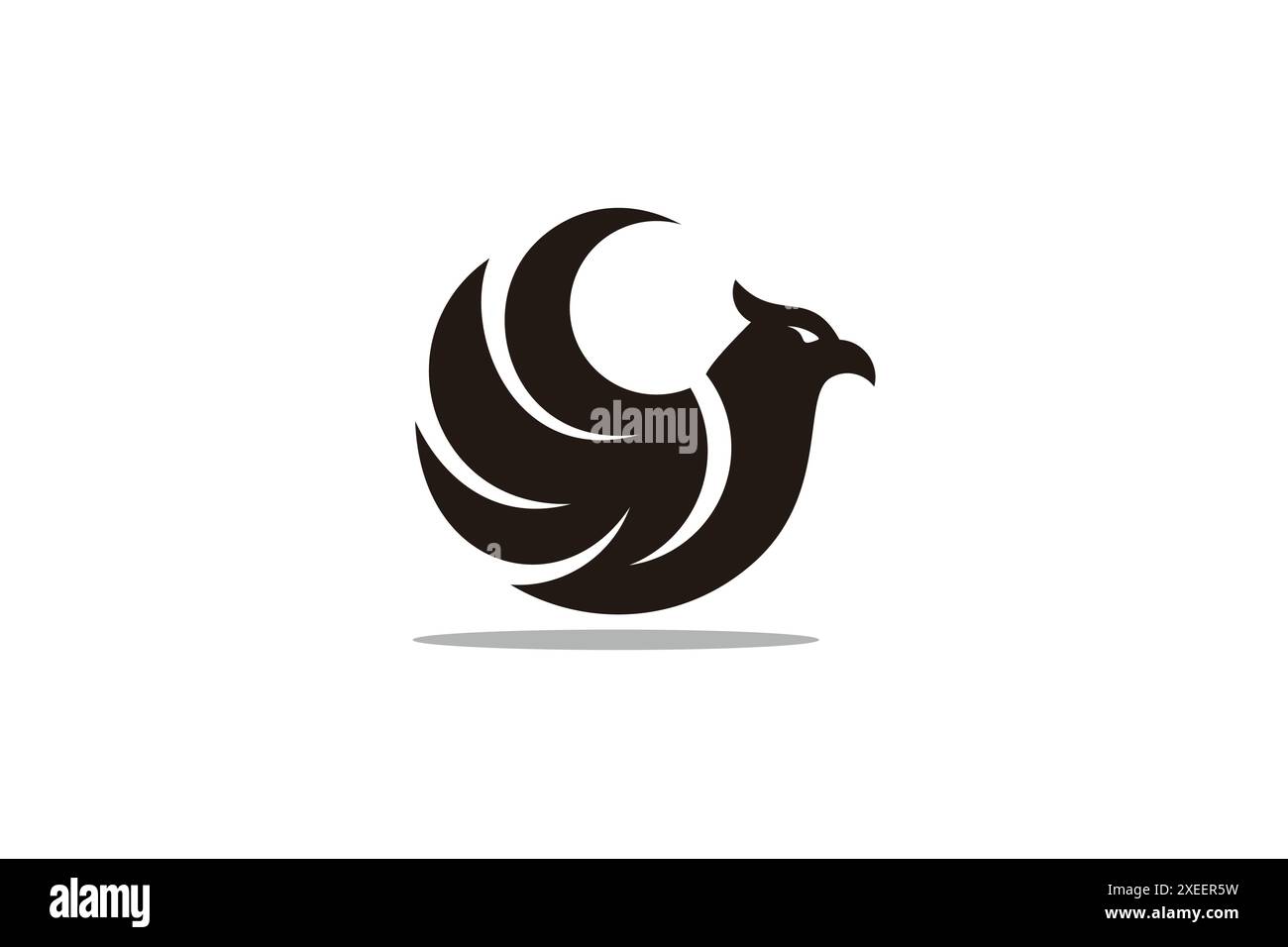 Logo Eagle Bird Design Vector. Logo Creative Eagle Bird con concept Circle Design. Semplice e piatto, facile da applicare su tutti i supporti. Illustrazione Vettoriale