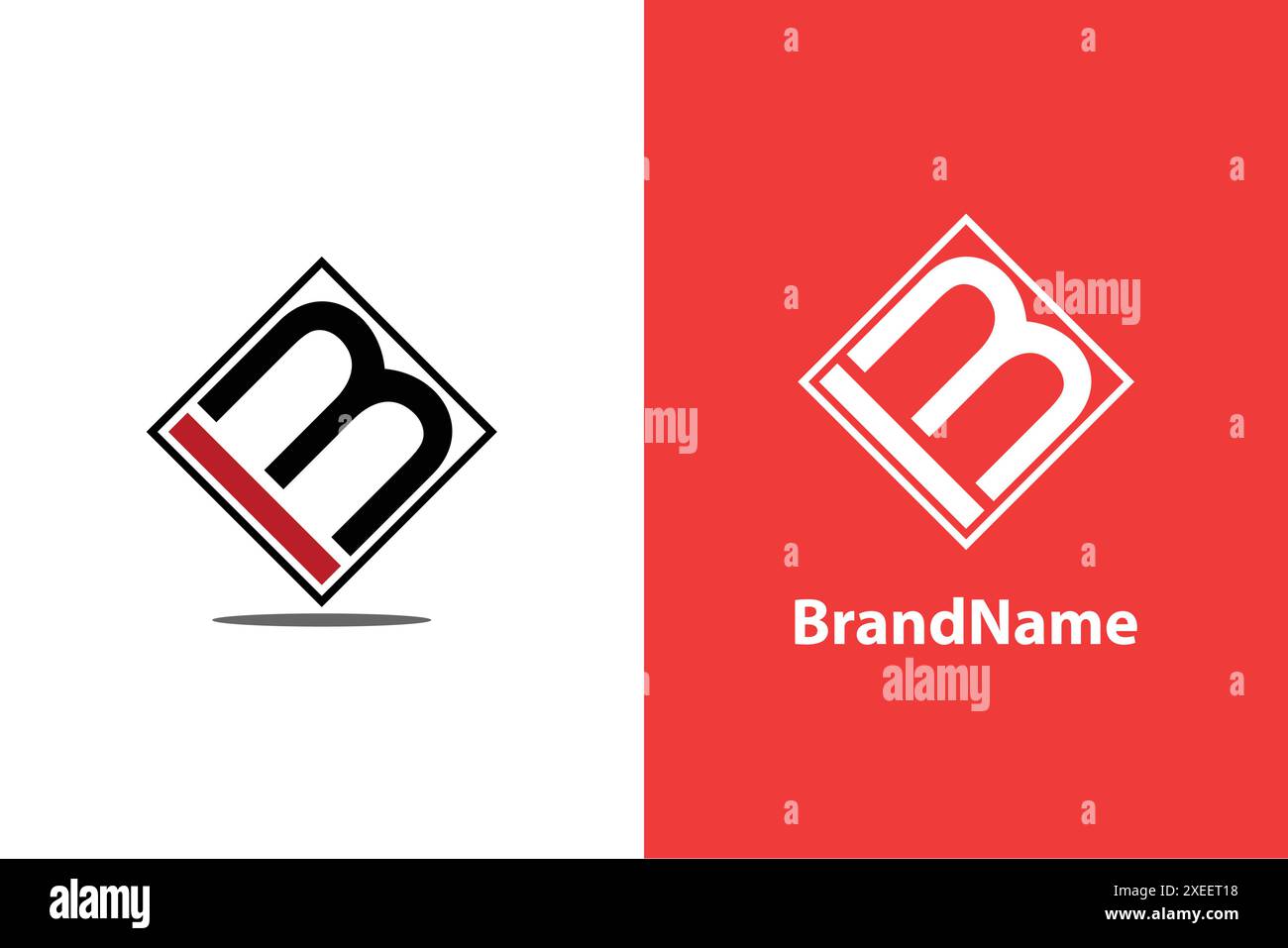 Elementi del modello di design dell'icona del logo Letter BM. Modello di concept di design del logo BM con lettera semplice. Adatto per molti scopi. Illustrazione Vettoriale