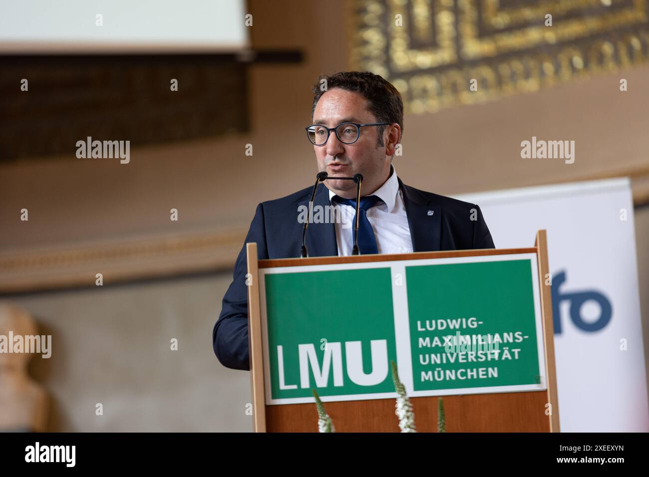 Monaco, Germania. 27 giugno 2024. Tobias Gotthardt all'assemblea annuale dell'ifo per il 75° anniversario della fondazione dell'istituto ifo il 27 giugno 2024 presso l'Università di Monaco di Baviera, Germania. (Foto di Alexander Pohl/Sipa USA) credito: SIPA USA/Alamy Live News Foto Stock