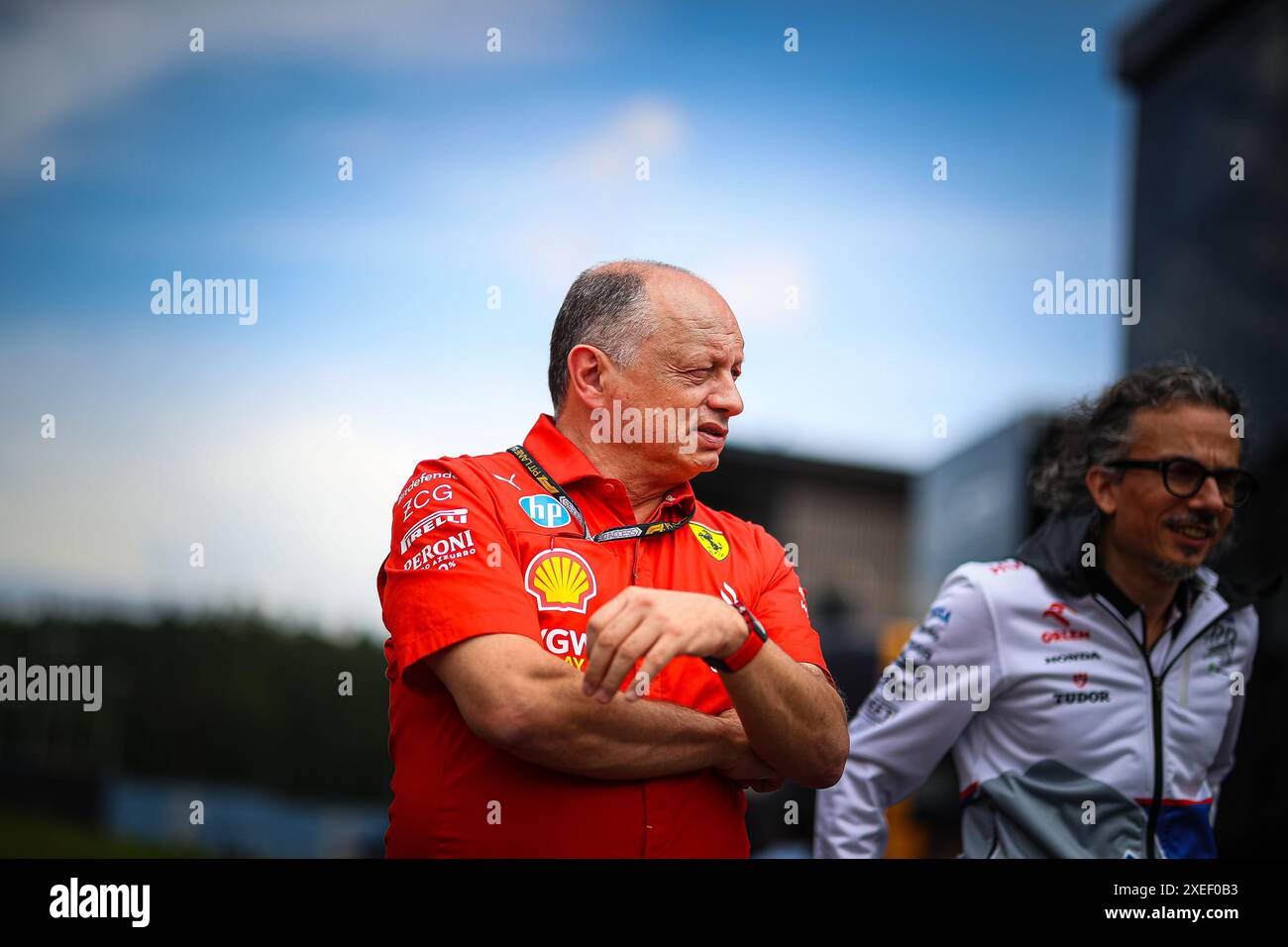 Frederic Vasseur, Team Principal della Scuderia Ferrari durante il GP d'Austria, Spielberg 27-30 giugno 2024, Formula 1 World Championship 2024. Foto Stock