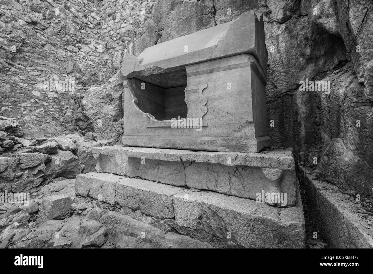 tomba storica nella storica città di olympos Foto Stock