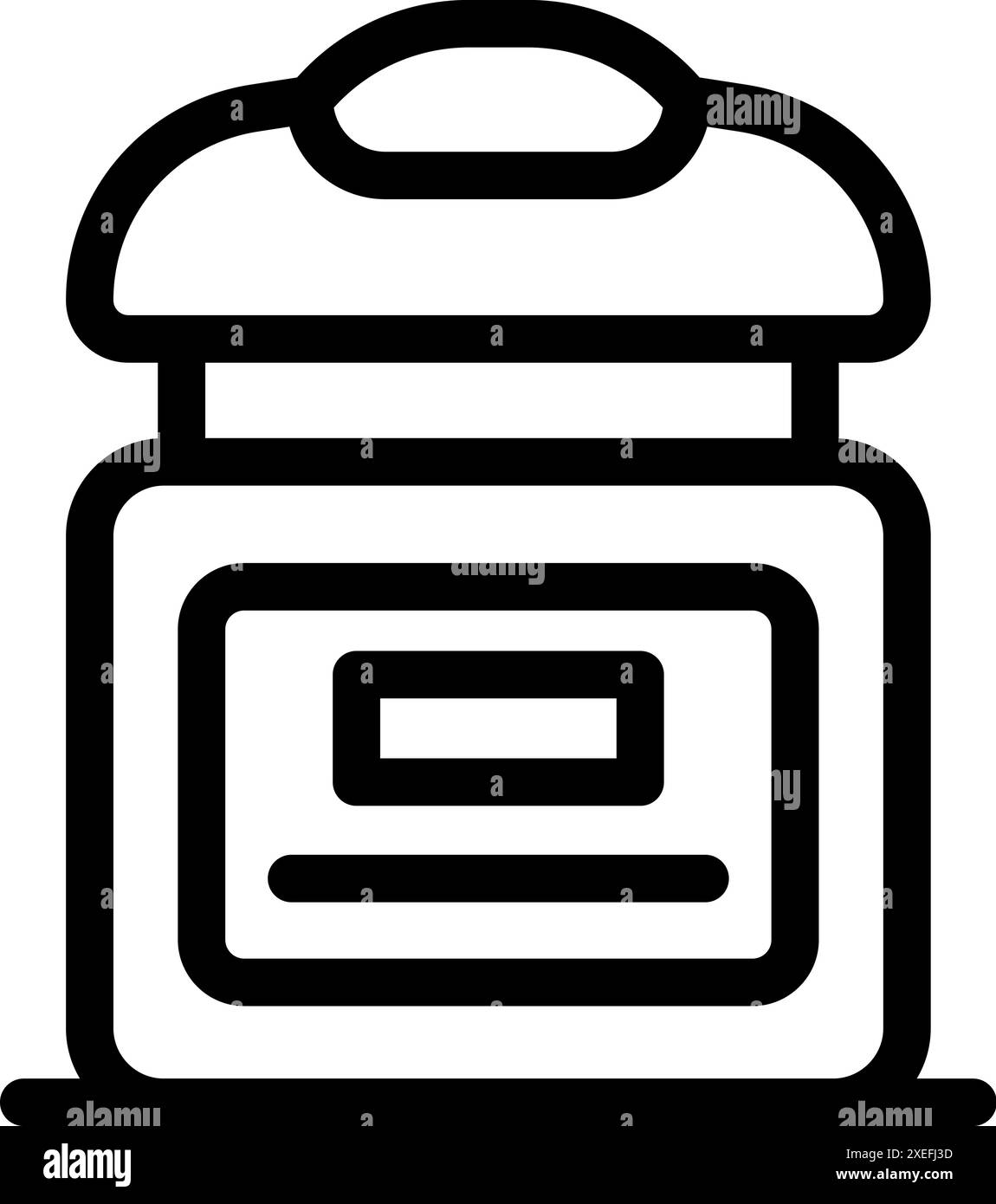 Moderna icona multi-fornello che rappresenta il processo di cottura degli alimenti utilizzando un design audace Illustrazione Vettoriale