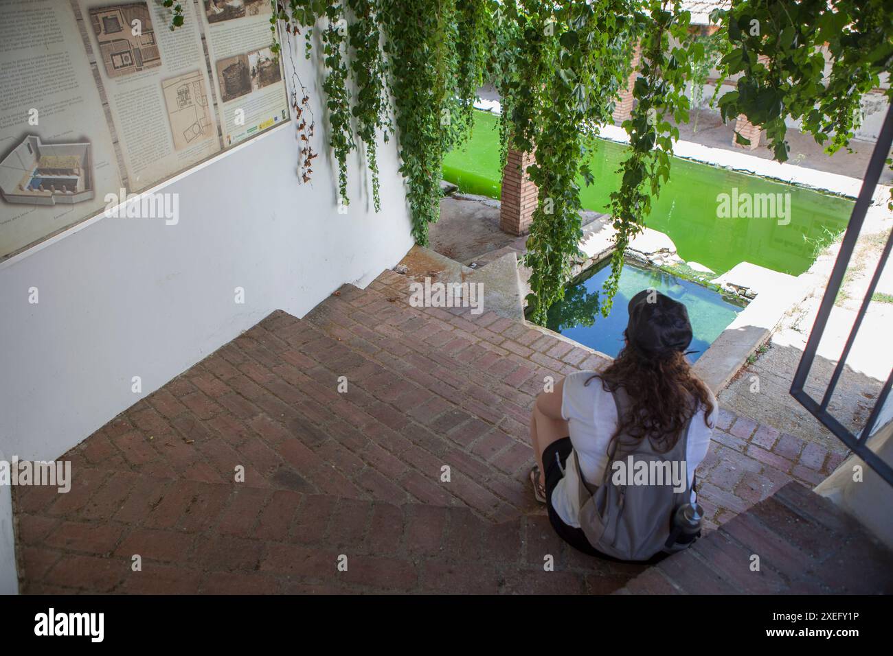 Lavanderia a mano aperta di Alange, Badajoz, Estremadura, Spagna. Edifici storici di servizio Foto Stock