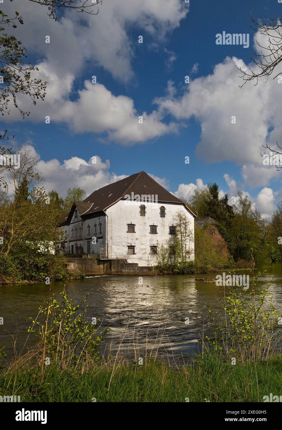 Mulino Eppinghoven sul fiume Erft, monastero di Eppinghoven, Neuss, basso Reno, Germania, Europa Foto Stock
