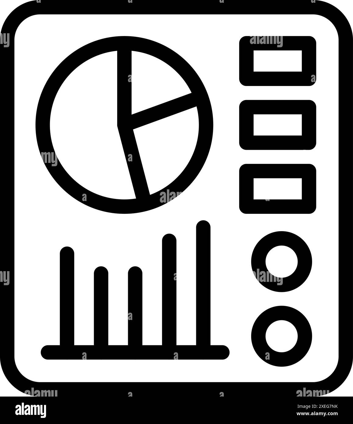 Il dashboard di analisi aziendale visualizza grafici e informazioni dettagliate sui dati, fornendo una panoramica completa degli indicatori chiave delle prestazioni Illustrazione Vettoriale