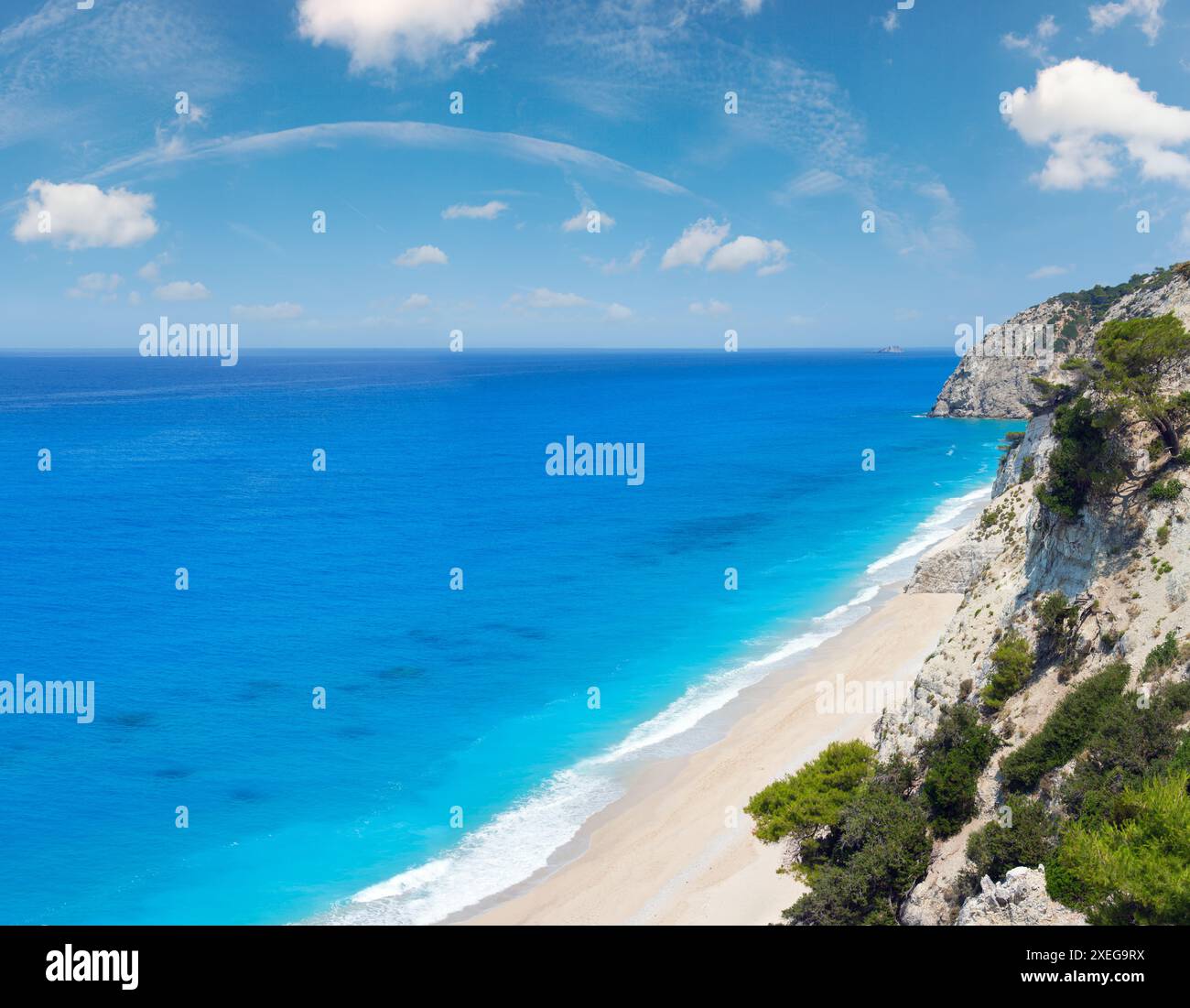 Bianca spiaggia Egremni (Lefkada, Grecia) Foto Stock