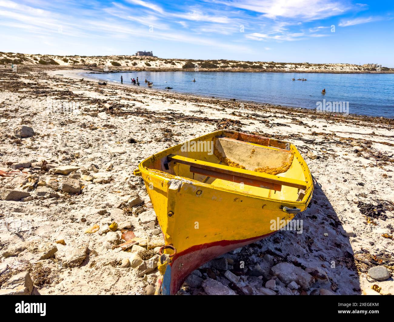 Scene costiere a Port Nolloth, Sudafrica Foto Stock