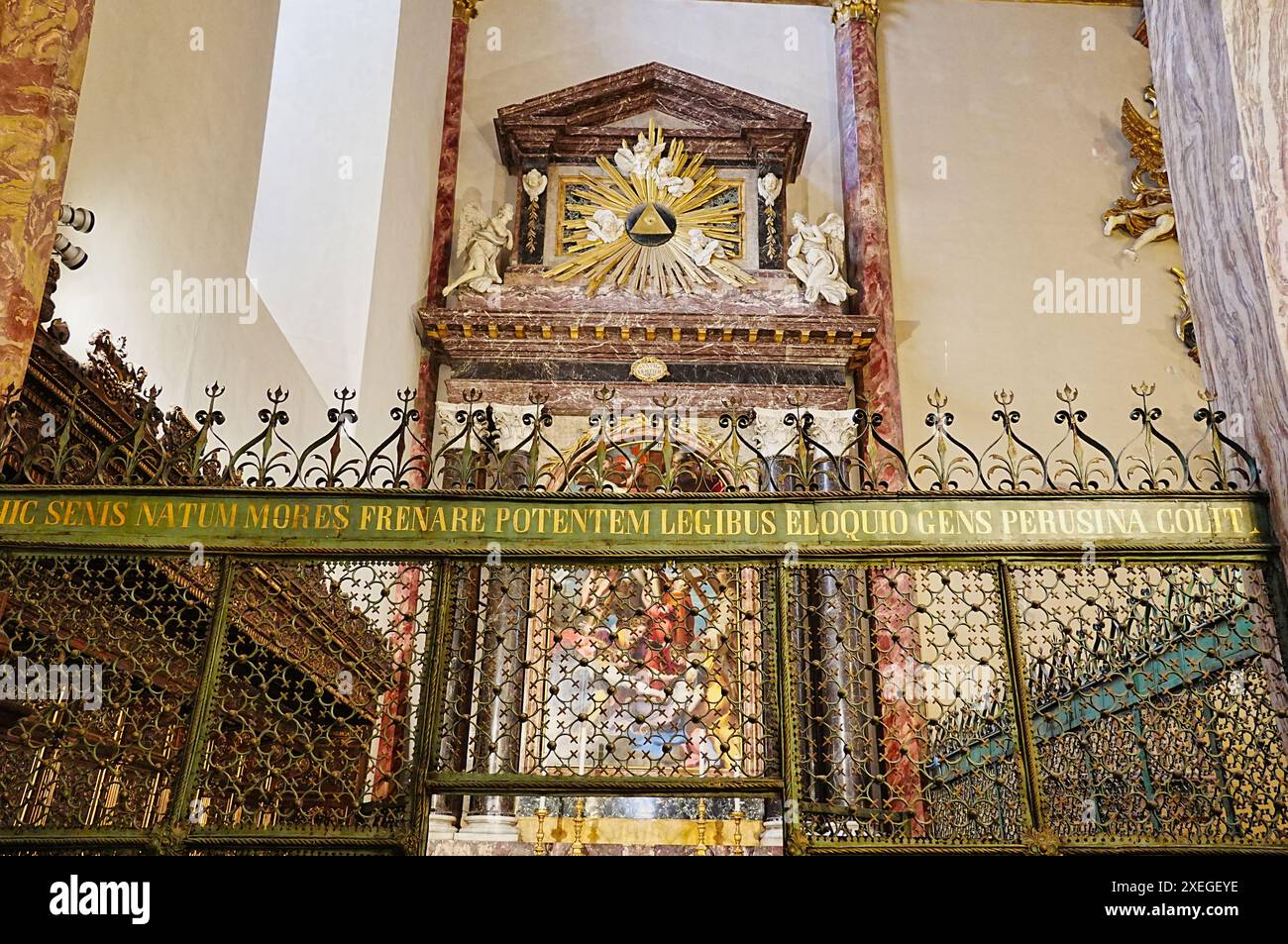 Occhio di Dio nella cattedrale di Perugia, Italia Foto Stock