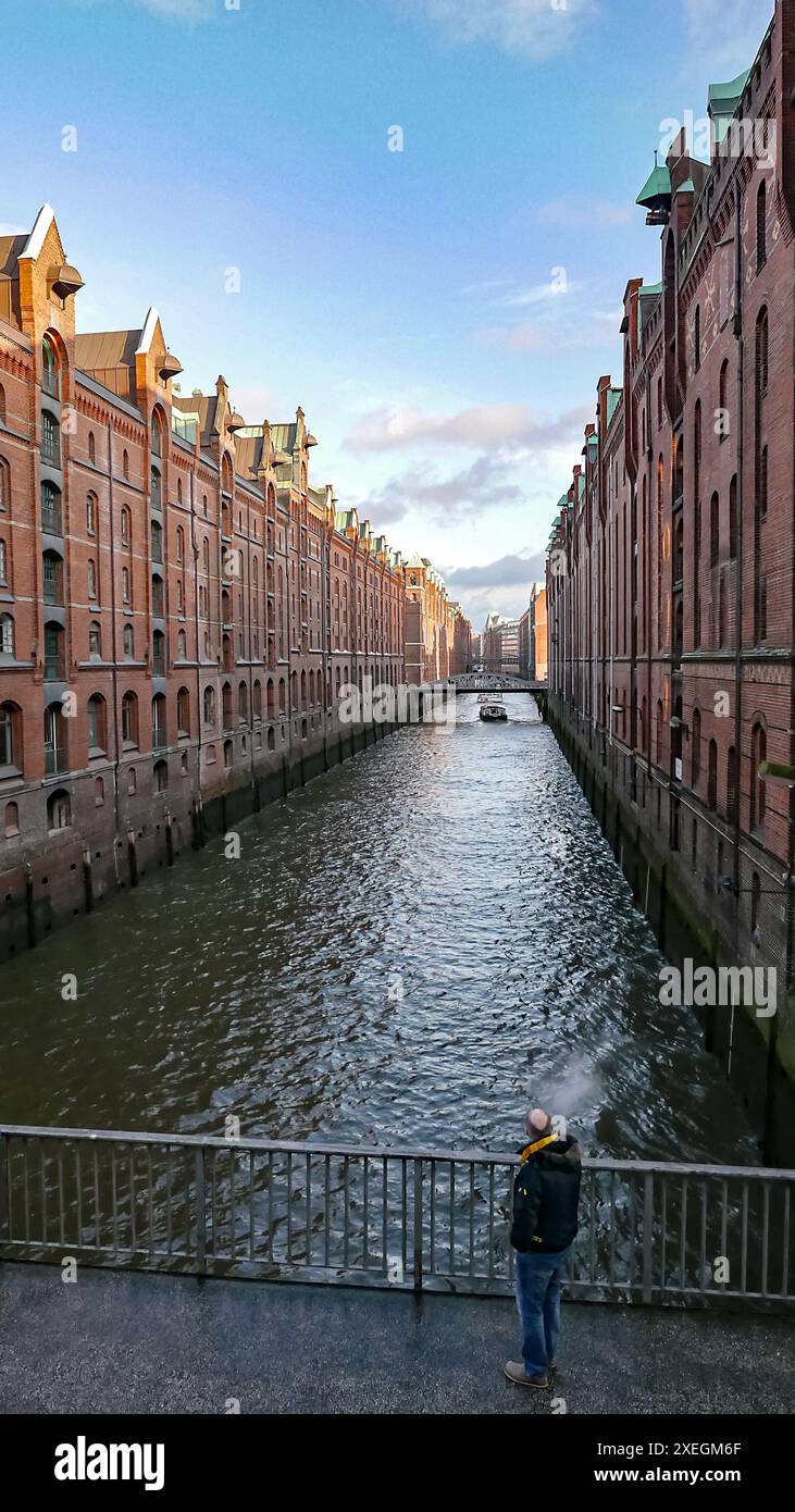 Distretto di magazzino di Amburgo Foto Stock