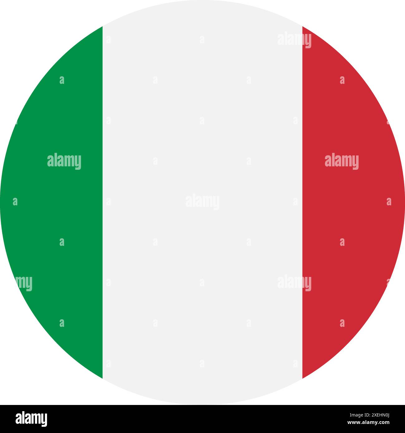 ITALY Flag in Circle illustrazione vettoriale, colore ufficiale, bandiera nazionale, simbolo della nazione, governo, vettore flag, illustrazione flag, flag isolato Illustrazione Vettoriale