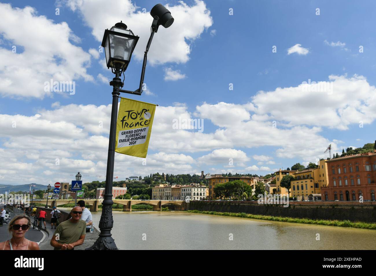 Tour de France 2024 Grand partenza da Firenze durante la presentazione del Team, gara del Tour De France a Firenze, Italia, giugno 27 2024 Foto Stock