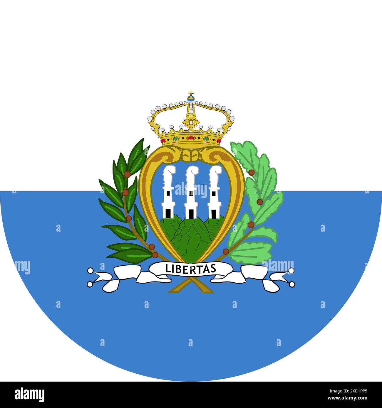 SAN_MARINO_Flag_in_Circle illustrazione vettoriale, colore ufficiale, bandiera nazionale, simbolo della nazione, governo, vettore, illustrazione, allarme isolato Illustrazione Vettoriale