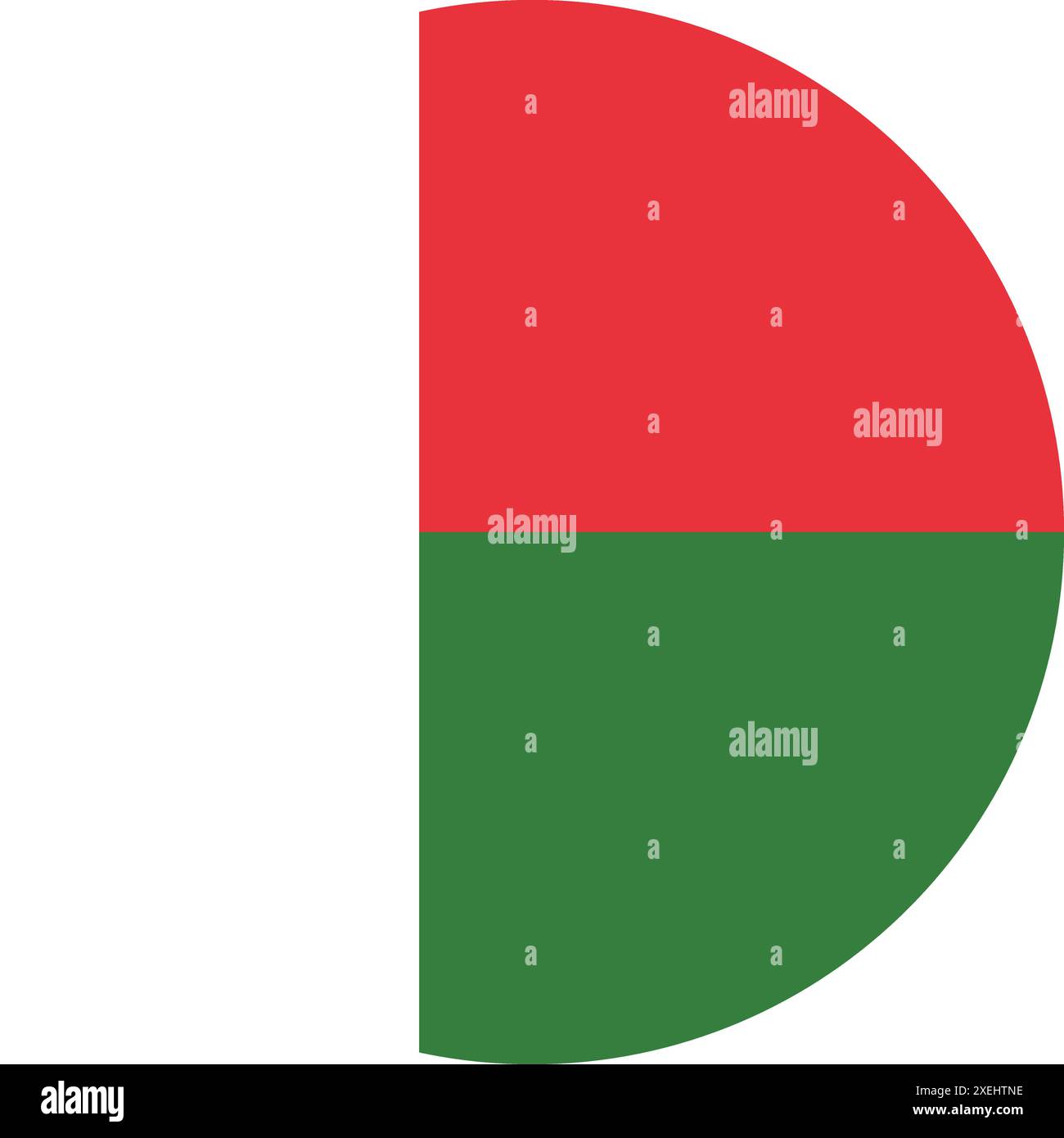 MADAGASCAR Flag in Circle illustrazione vettoriale, colore ufficiale, bandiera nazionale, simbolo della nazione, governo, vettore, illustrazione, allarme isolato Illustrazione Vettoriale