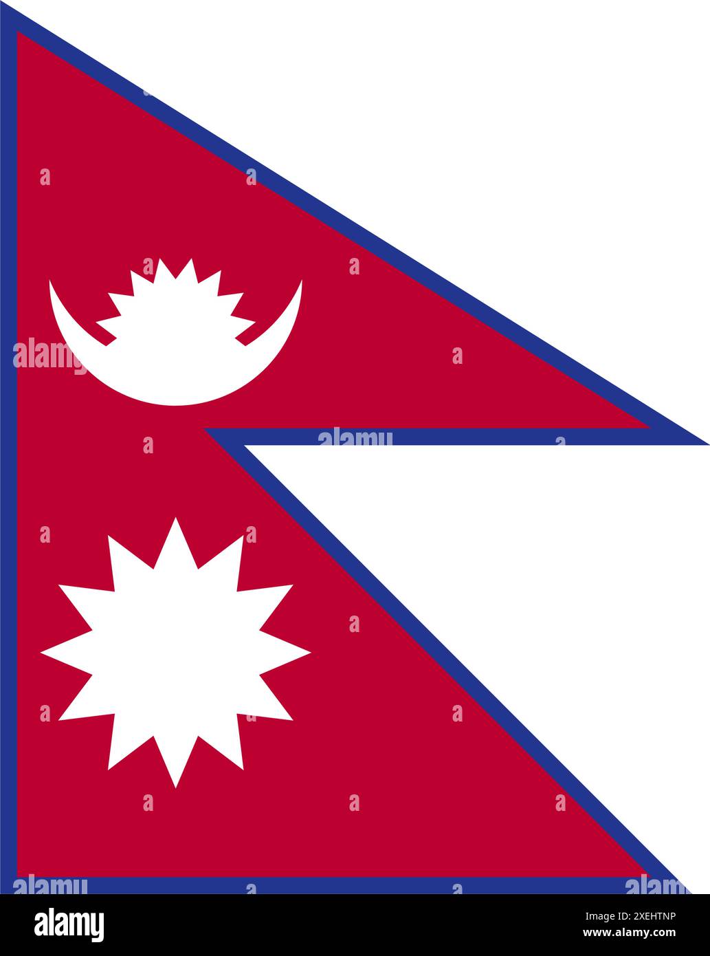 NEPAL Flag in Circle illustrazione vettoriale, colore ufficiale, bandiera nazionale, simbolo della nazione, governo, vettore, illustrazione, allarme isolato Illustrazione Vettoriale