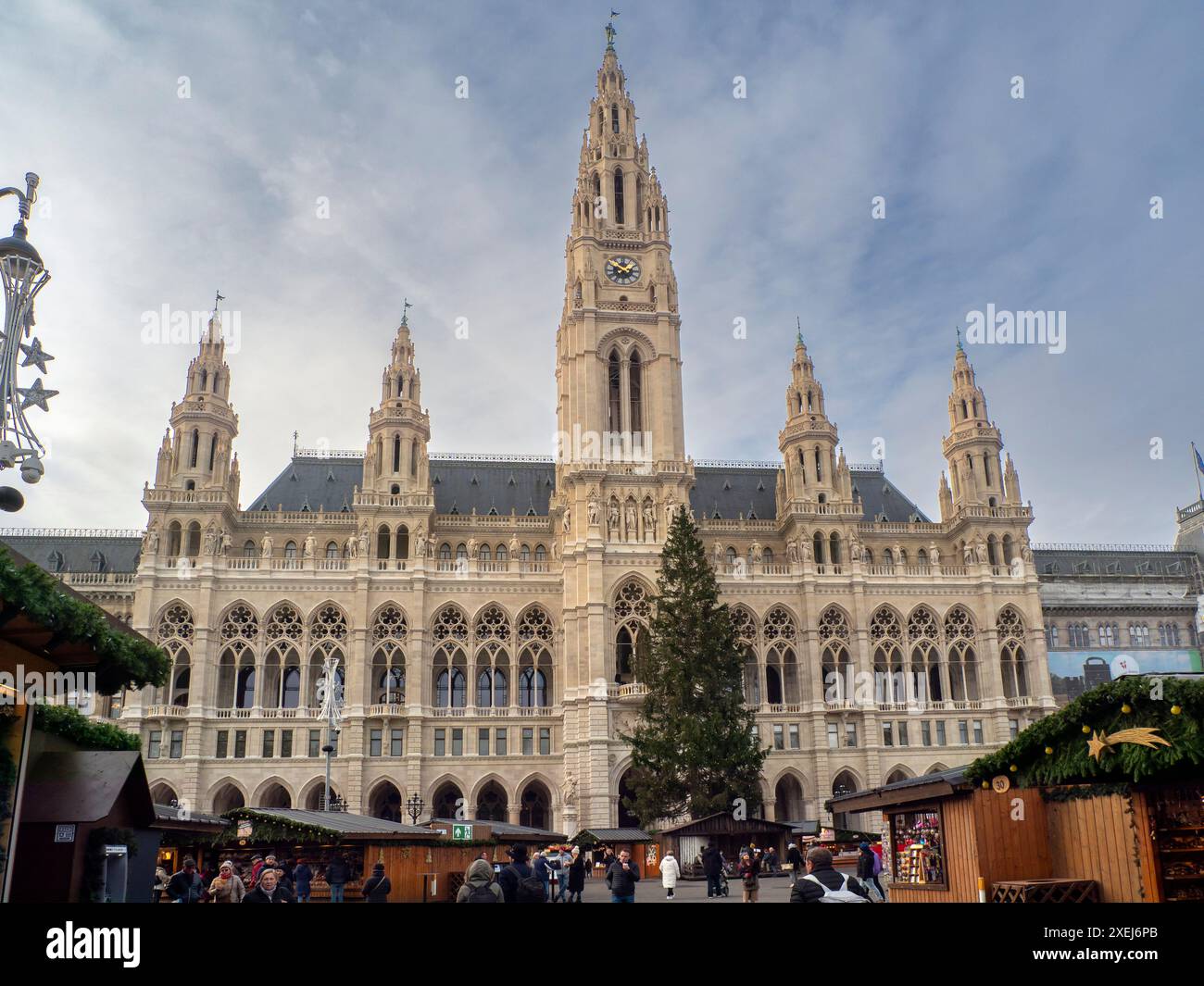 Mercatino di Natale, Rathausplatz., 1010 Vienna, Austria Foto Stock