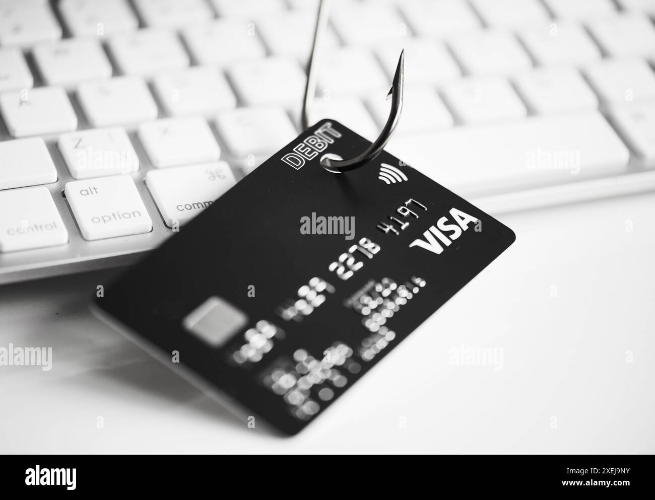 carta di credito per phishing Foto Stock