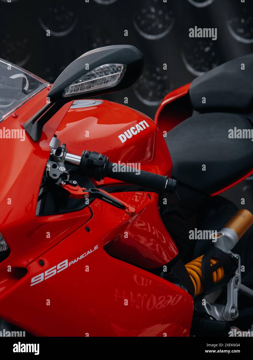 Red Ducati Panigale 959 Foto Stock