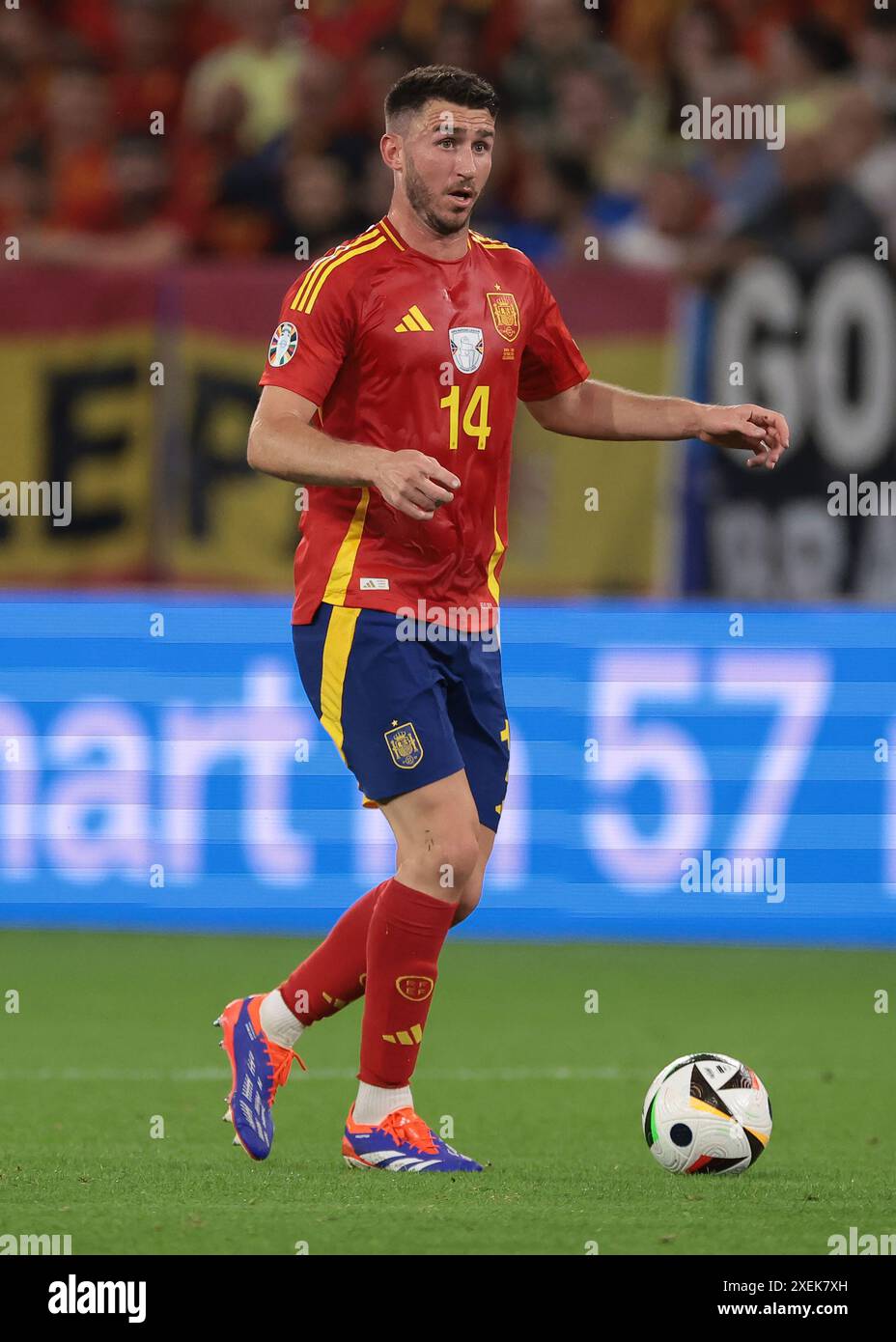 Gelsenkirchen, Germania. 20 giugno 2024. Aymeric Laporte di Spagna durante la partita dei Campionati europei UEFA all'Arena Aufschalke di Gelsenkirchen. Il credito per immagini dovrebbe essere: Jonathan Moscrop/Sportimage Credit: Sportimage Ltd/Alamy Live News Foto Stock