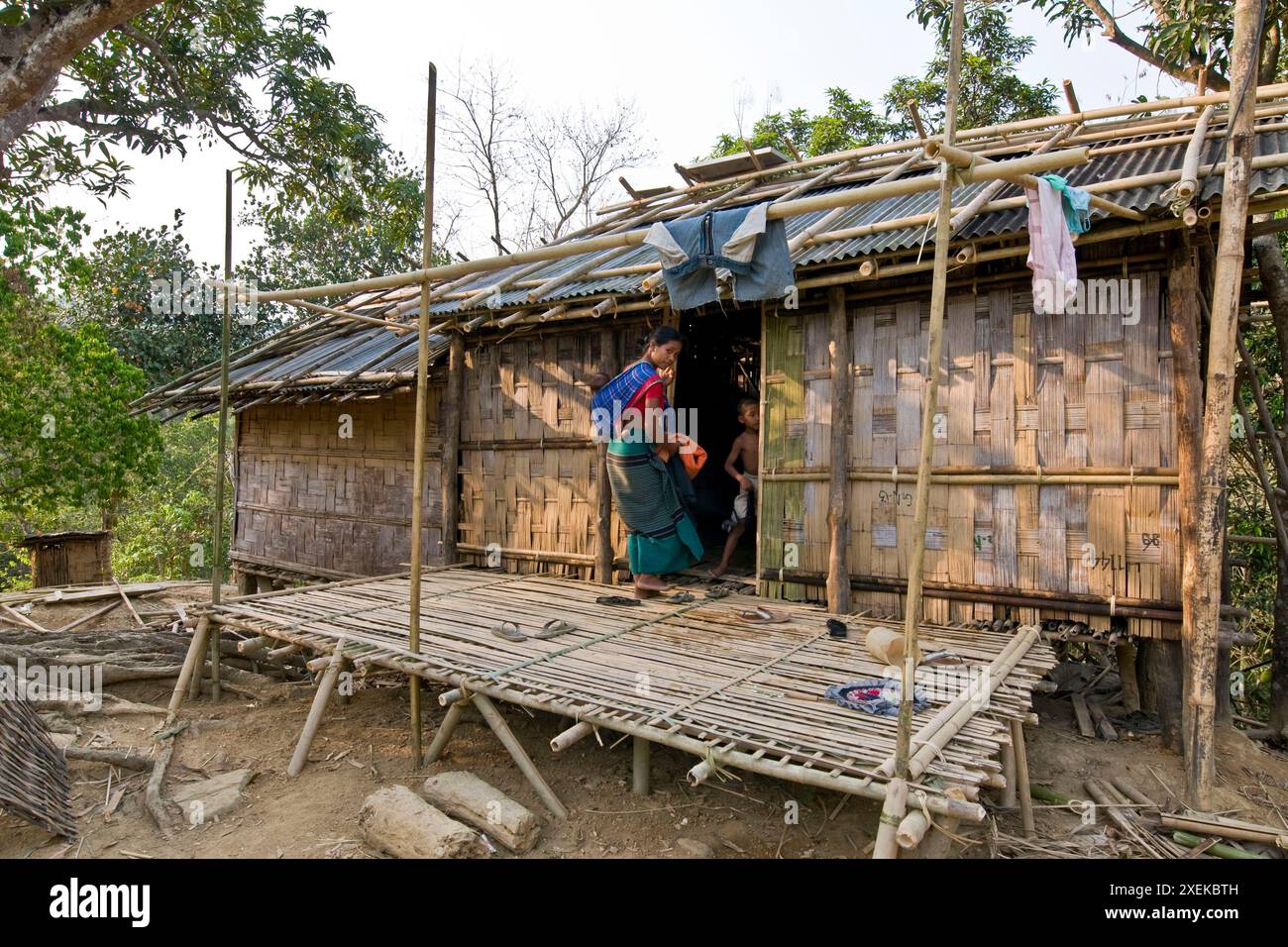 Bangladesh. Nei dintorni di Bandarban. Tripura Tribe. Foto Stock