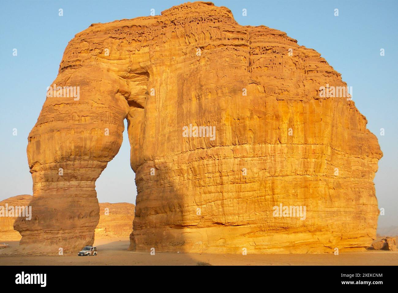 Al Ula. Elefante roccia. Deserto arabo. Arabia Saudita. Foto Stock