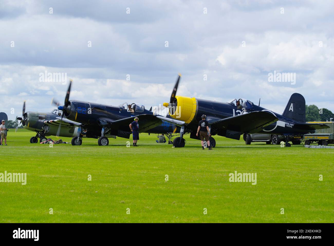 Chance-Vought, FG-1D, Sywell, Air display, Inghilterra, Regno Unito. Foto Stock