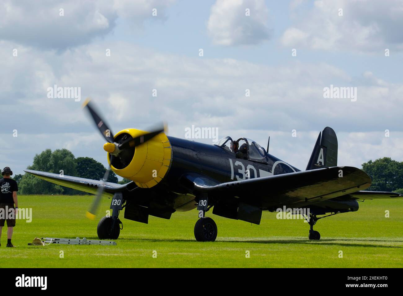 Chance-Vought, FG-1D, Sywell, Air display, Inghilterra, Regno Unito. Foto Stock