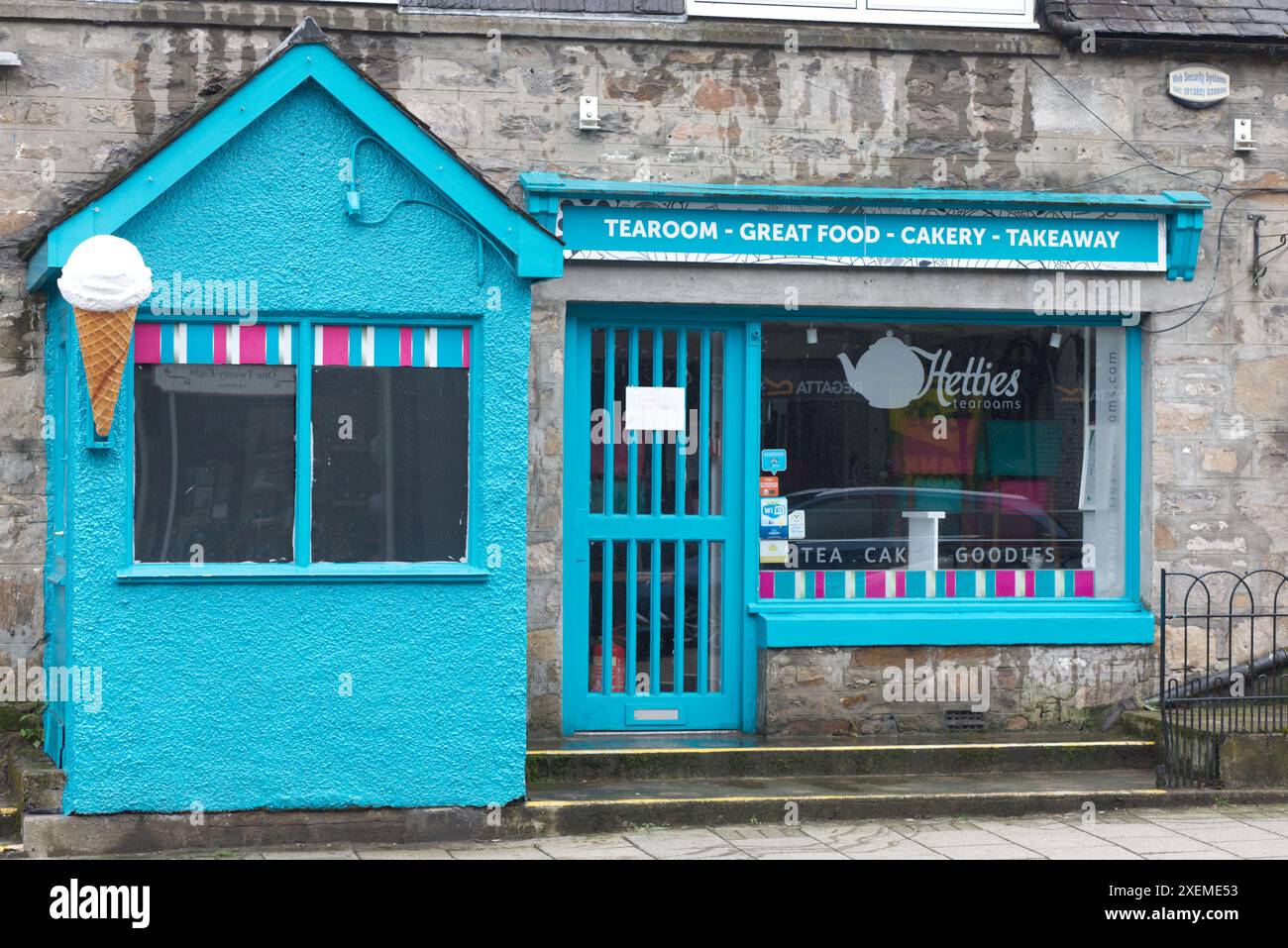 Sala da tè Hetties a pitlochry, Scozia Foto Stock