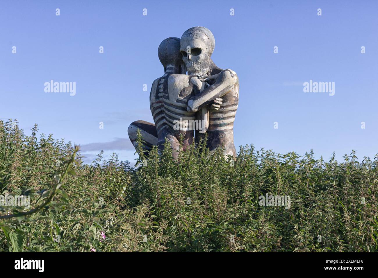 Abbraccio Nuba, la situazione dei popoli Nuba del Sudan Foto Stock