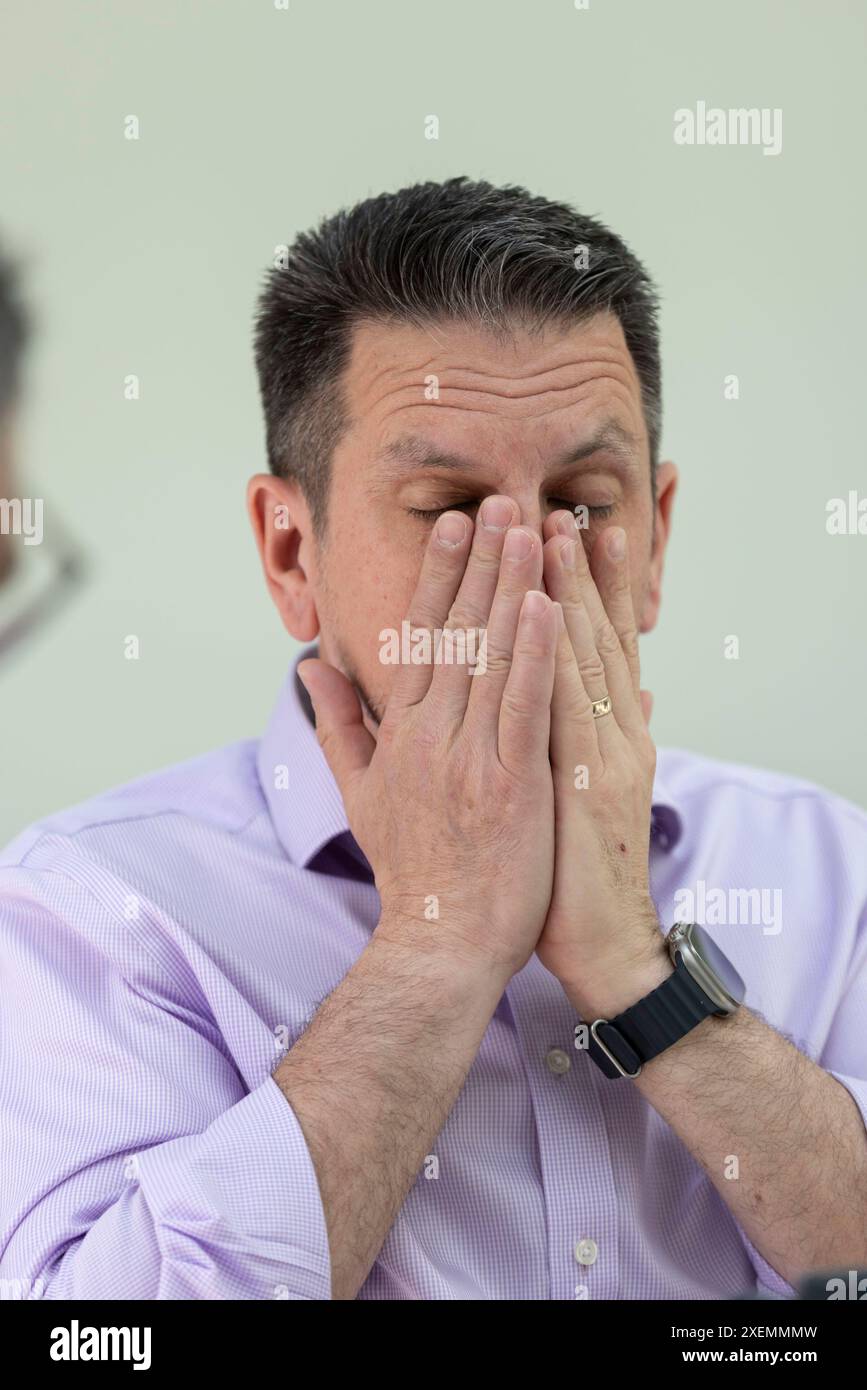 Steve Baker, deputato conservatore nella sua circoscrizione di High Wycombe, Inghilterra, Regno Unito Foto Stock