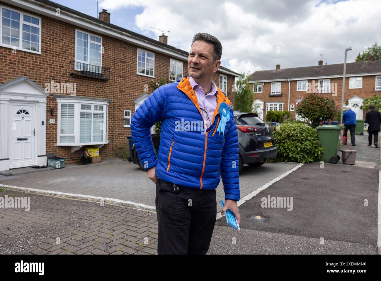 Steve Baker, deputato conservatore nella sua circoscrizione di High Wycombe, Inghilterra, Regno Unito Foto Stock