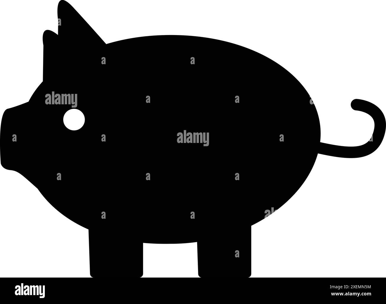 Piggy Bank, Money Saving Bank, simbolo Piggy Bank, banca di deposito, icona di deposito di denaro, cassetta di sicurezza Illustrazione Vettoriale