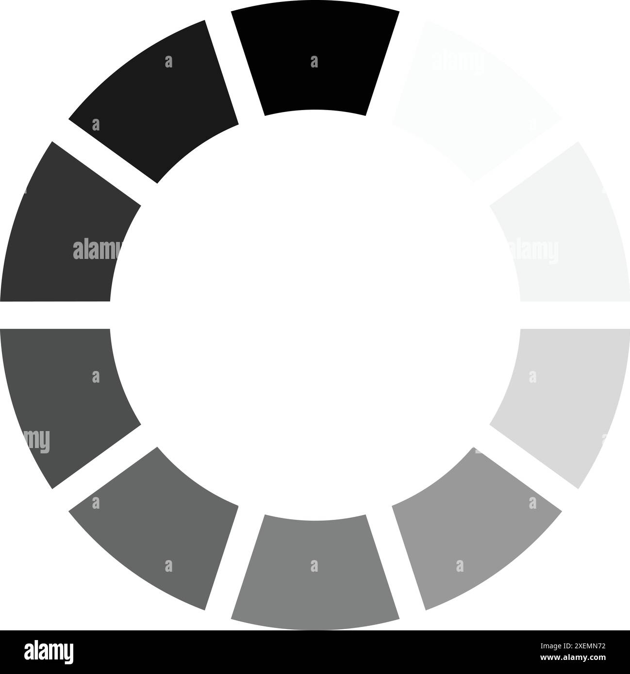 Elaborazione cerchio barra, icona caricamento, icona caricamento sito Web, simbolo cerchio carico, barra di avanzamento rotonda, stato caricamento cerchio Illustrazione Vettoriale