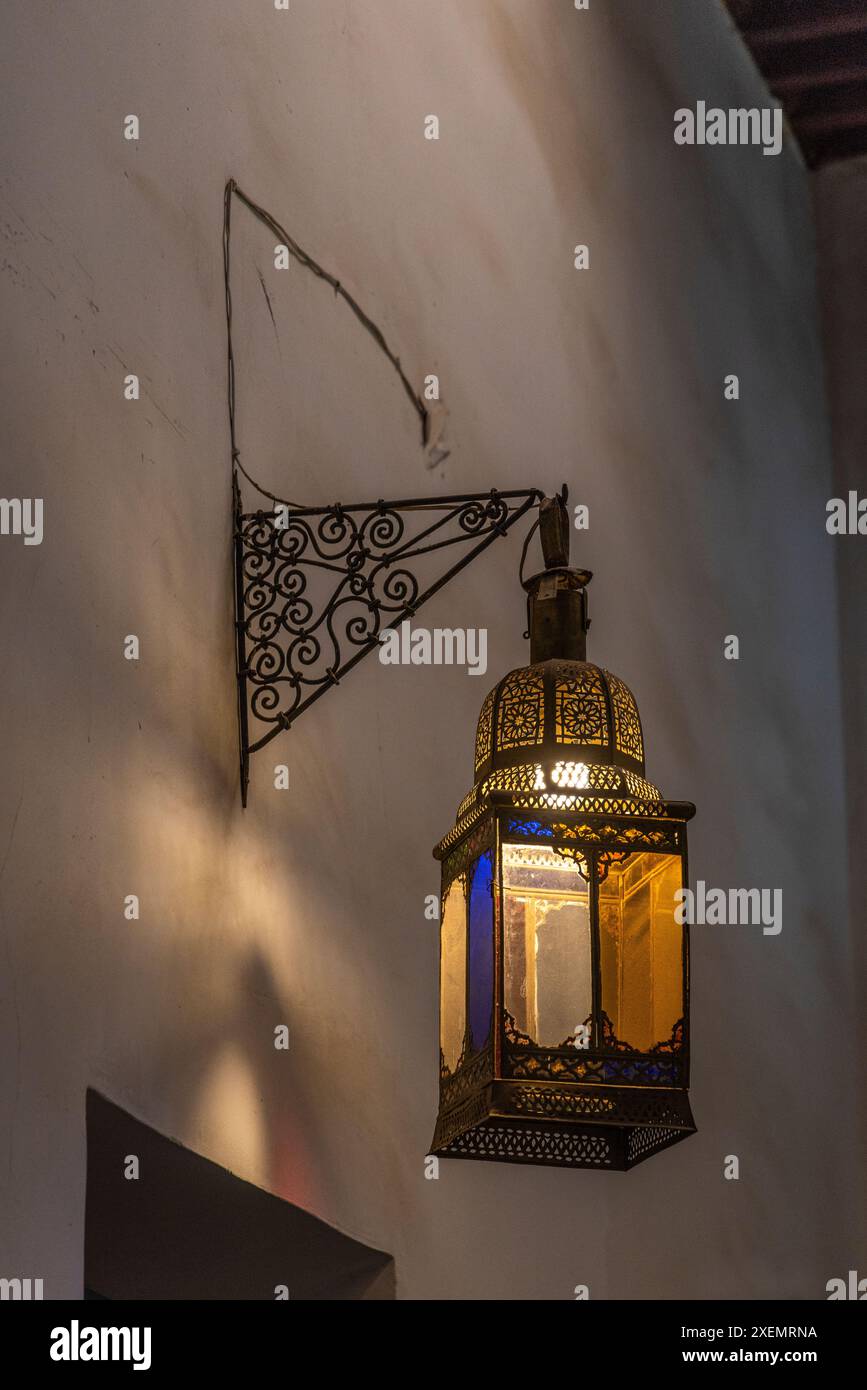 Marocco, Marrakech. Dettagli del Palazzo Bahia. Foto Stock
