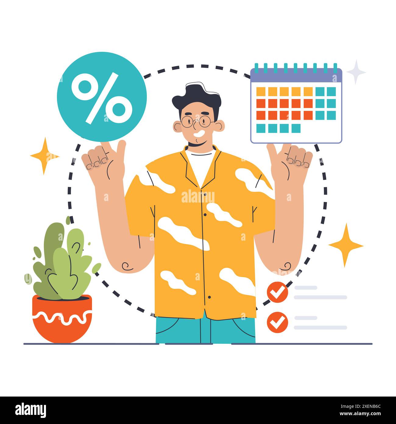 Gestione del debito. Organizzazione, monitoraggio e pagamento dei debiti. Pianificazione finanziaria e definizione del budget. Sviluppo della strategia di pagamento. Illustrazione vettoriale piatta Illustrazione Vettoriale